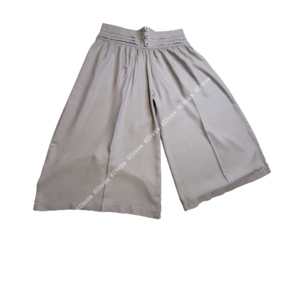 Womens Capris Culottes Summer Wide Leg Casual Comfy Pants Travel- Size S, XXL - Picture 3 of 11